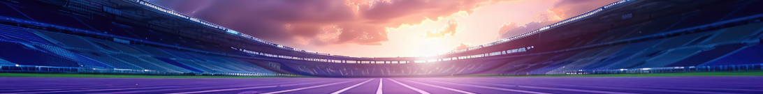 Panoramic athletics stadium banner